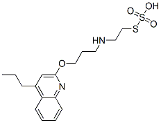 Thiosulfuric acid hydrogen S-[2-[[3-[(4-propyl-2-quinolinyl)oxy]propyl]amino]ethyl] ester Struktur