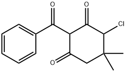 2-benzoyl-4-chloro-5,5-dimethylcyclohexane-1,3-dione Struktur