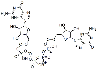 [[(2S,3S,4R,5R)-5-(2-amino-6-oxo-3H-purin-9-yl)-3,4-dihydroxy-oxolan-2-yl]methoxy-hydroxy-phosphoryl]oxy-[[[(2S,3S,4R,5R)-5-(2-amino-6-oxo-3H-purin-9-yl)-3,4-dihydroxy-oxolan-2-yl]methoxy-hydroxy-phosphoryl]oxy-hydroxy-phosphoryl]oxy-phosphinic acid Struktur