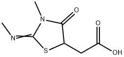 2-[3-METHYL-2-(METHYLIMINO)-4-OXO-1,3-THIAZOLAN-5-YL]ACETIC ACID Struktur