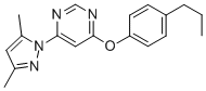 PYRIMIDINE, 4-(3,5-DIMETHYL-1H-PYRAZOL-1-YL)-6-(4-PROPYLPHENOXY)- Struktur