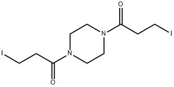 3-iodo-1-[4-(3-iodopropanoyl)piperazin-1-yl]propan-1-one Struktur