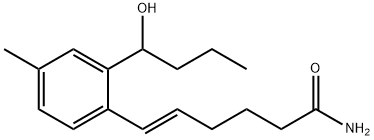 (E)-6-[2-(1-Hydroxybutyl)-4-methylphenyl]-5-hexenamide Struktur