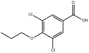 3,5-DICHLORO-4-PROPOXYBENZOIC ACID Struktur