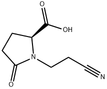 1-(2-cyanoethyl)-5-oxo-L-proline Struktur