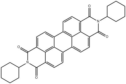 2,9-Di(cyclohexyl)-anthra2,1,9-def:6,5,10-d'e'f'diisoquinoline-1,3,8,10-tetrone Struktur