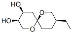 1,7-Dioxaspiro[5.5]undecane-3,4-diol, 9-ethyl-, (3R,4S,6S,9S)- (9CI) Struktur