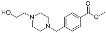 4-[4-(2-HYDROXY-ETHYL)-PIPERAZIN-1-YLMETHYL]-BENZOIC ACID METHYL ESTER Struktur