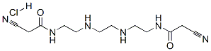 N,N'-[ethylenebis(iminoethylene)]bis(2-cyanoacetamide) hydrochloride Struktur