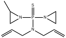 (1-Aziridinyl)(2-methyl-1-aziridinyl)(diallylamino)phosphine sulfide Struktur