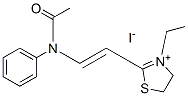 3-ethyl-2-[2-(N-phenylacetamido)vinyl]-4,5-dihydrothiazolium iodide  Struktur