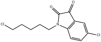 5-CHLORO-1-(5-CHLOROPENTYL)-1H-INDOLE-2,3-DIONE Struktur