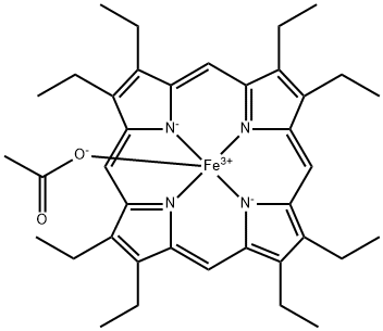 2,3,7,8,12,13,17,18-OCTAETHYL-21H,23H-PORPHINE IRON(III) ACETATE Struktur