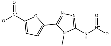 4-Methyl-N-nitro-5-(5-nitrofuran-2-yl)-4H-1,2,4-triazol-3-amine Struktur