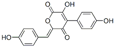 3-Hydroxy-4-(4-hydroxyphenyl)-6-[(4-hydroxyphenyl)methylene]-2H-pyran-2,5(6H)-dione Struktur