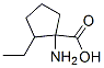 Cyclopentanecarboxylic acid, 1-amino-2-ethyl- (9CI) Struktur