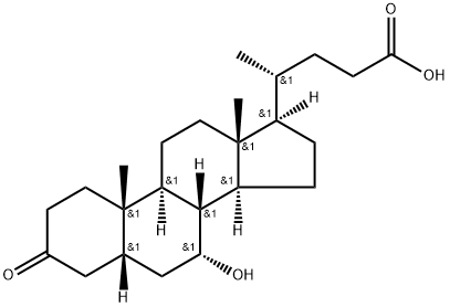 7a-Hydroxy-3-oxo-5b-cholanoic acid Structure