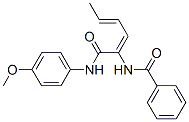 Benzamide, N-[1-[[(4-methoxyphenyl)amino]carbonyl]-1,3-pentadienyl]- (9CI) Struktur