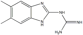 N-(5,6-DIMETHYL-1H-BENZIMIDAZOL-2-YL)GUANIDINE Struktur