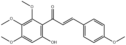 (E)-1-(6-Hydroxy-2,3,4-trimethoxyphenyl)-3-(4-methoxyphenyl)-2-propen-1-one Struktur