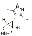 3-Azabicyclo[3.1.0]hexane,6-(3-ethyl-1,5-dimethyl-1H-pyrazol-4-yl)-,(1alpha,5alpha,6alpha)-(9CI) Struktur