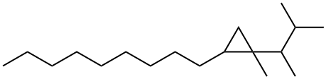 1-(1,2-Dimethylpropyl)-1-methyl-2-nonylcyclopropane Struktur