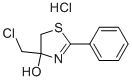 4-(CHLOROMETHYL)-4-HYDROXY-2-PHENYL-4,5-DIHYDRO-1,3-THIAZOL-3-IUM CHLORIDE Struktur