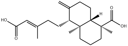 (1S,4aS,5R,8aS)-5-[(E)-3-Methyl-4-carboxy-3-butenyl]-1,4a-dimethyl-6-methylenedecalin-1-carboxylic acid Struktur