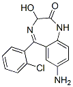 7-Amino-5-(2-chlorophenyl)-1,3-dihydro-3-hydroxy-2H-1,4-benzodiazepin-2-one Struktur