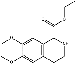 6,7-DIMETHOXY-1,2,3,4-TETRAHYDRO-ISOQUINOLINE-1-CARBOXYLIC ACID ETHYL ESTER Struktur