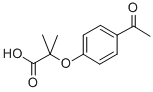 2-(4-ACETYL-PHENOXY)-2-METHYL-PROPIONIC ACID Struktur