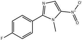 1-Methyl-2-(4-fluorophenyl)-5-nitro-1H-imidazole Struktur