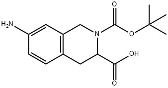 7-AMINO-2-(TERT-BUTOXYCARBONYL)-1,2,3,4-TETRAHYDROISOQUINOLINE-3-CARBOXYLIC ACID Struktur