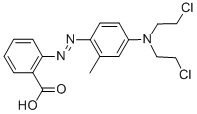 2-[[4-[Bis(2-chloroethyl)amino]-2-methylphenyl]azo]benzoic acid Struktur