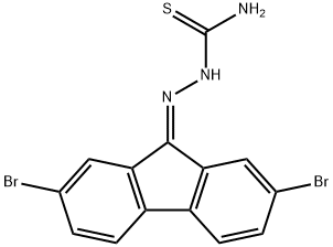 2,7-Dibromo-9H-fluoren-9-one thiosemicarbazone Struktur