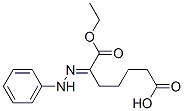 1-ethyl hydrogen 2-(phenylhydrazono)heptane-1,7-dioate Struktur