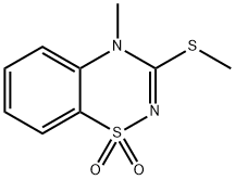 4-Methyl-3-methylthio-4H-1,2,4-benzothiadiazin-1,1-dioxide Struktur