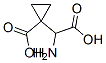 Cyclopropaneacetic acid, alpha-amino-1-carboxy- (9CI) Struktur