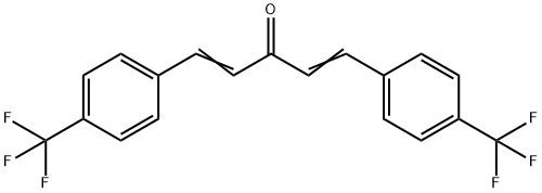 1,5-Bis(4-trifluoromethylphenyl)-penta-1,4-diene-3-one Struktur