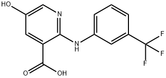 2-[[3-(Trifluoromethyl)phenyl]amino]-5-hydroxynicotinic acid Struktur