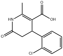 4-(2-Chlorophenyl)-1,4,5,6-tetrahydro-2-methyl-6-oxo-3pyridinecarboxylic acid Struktur