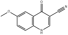 3-Quinolinecarbonitrile, 1,4-dihydro-6-Methoxy-4-oxo- Struktur