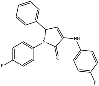 1-(4-FLUOROPHENYL)-3-[(4-FLUOROPHENYL)AMINO]-1,5-DIHYDRO-5-PHENYL-2H-PYRROL-2-ONE Struktur