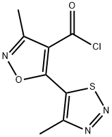 3-METHYL-5-(4-METHYL-1,2,3-THIADIAZOL-5-YL)-4-ISOXAZOLECARBONYL CHLORIDE Struktur