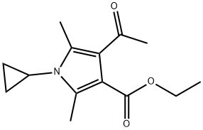 ETHYL 4-ACETYL-1-CYCLOPROPYL-2,5-DIMETHYL-1H-PYRROLE-3-CARBOXYLATE Struktur