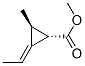 Cyclopropanecarboxylic acid, 2-ethylidene-3-methyl-, methyl ester, (1alpha,2E,3beta)- Struktur