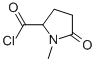 2-Pyrrolidinecarbonyl chloride, 1-methyl-5-oxo- (9CI) Struktur