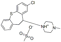 1-(8-chloro-10,11-dihydrodibenzo[b,f]thiepin-10-yl)-4-methylpiperazinium methanesulphonate  Struktur