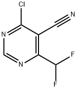 4-CHLORO-5-CYANO-6-DIFLUOROMETHYLPYRIMIDINE Struktur