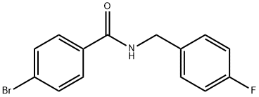 4-bromo-N-(4-fluorobenzyl)benzamide Struktur